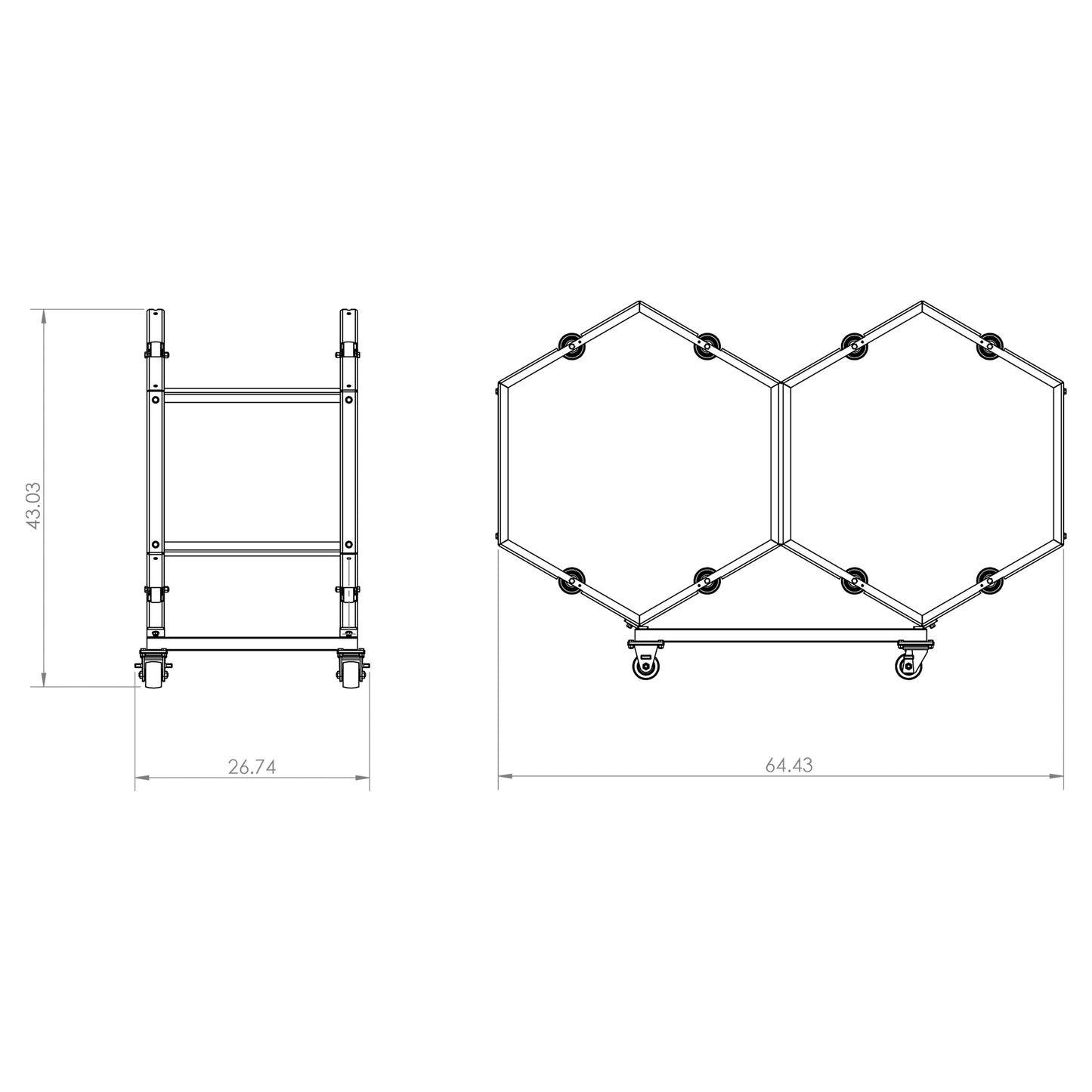 BarrelHive® Rotating Rack, Powder Coated, 3-Barrel (60 Gal)