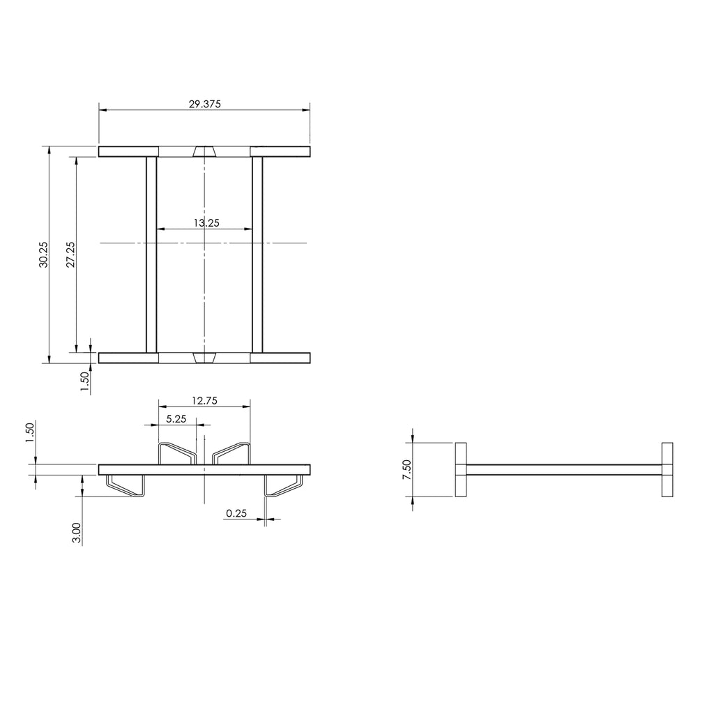 1-Barrel Pyramid™ Rack 225-228L, Black Powder Coated Mild Steel